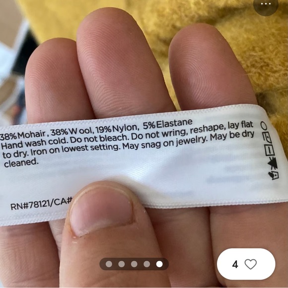 Eileen Fisher wool & mohair knit cardigan in mustard gold size 3X - Picture 2 of 5